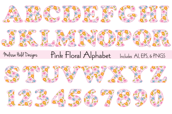 Discover the Charm of Pink Floral Pattern Alphabet