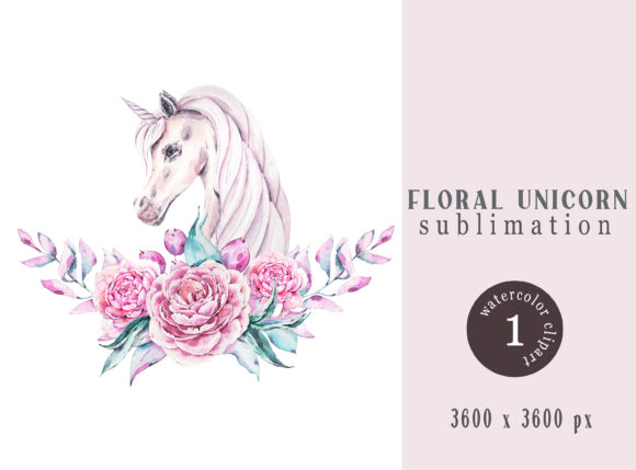 Discover the Magic of Watercolor Floral Unicorn Sublimation