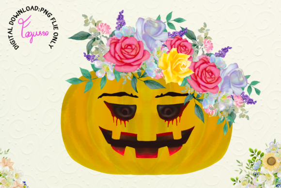 Discover the Versatility of Pumpkin with Floral: A High-Resolution PNG File for Creative Projects