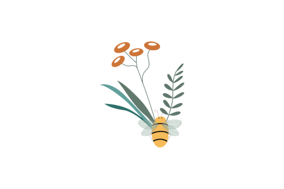 Enhance Your Designs with Bee Animals Honey Flower Floral SVG