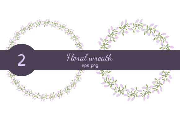Enhance Your Designs with the Elegant Floral Wreath with Lilac