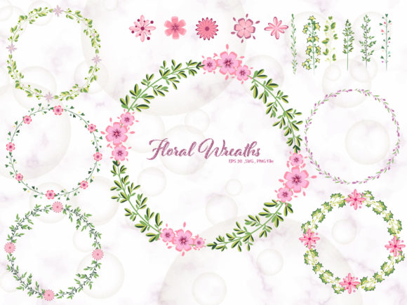 Enhance Your Projects with Floral Wreaths Clipart