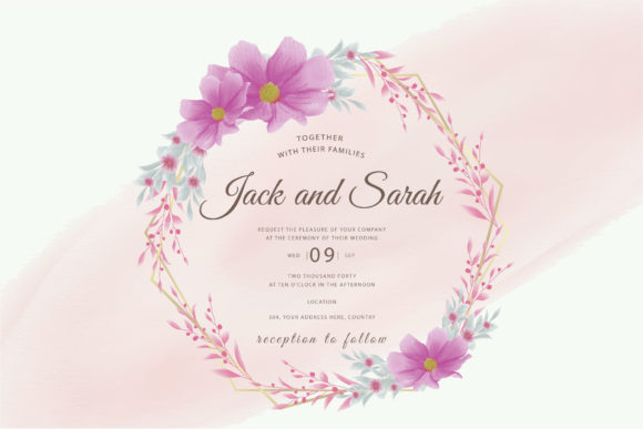 Explore the Elegance of Floral Frame by Hand Drawn Watercolor