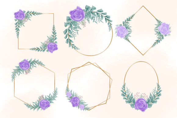 Explore the Versatility of Watercolor Floral Frame Set Clipart