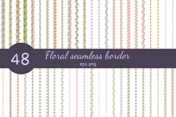 Floral Seamless Border Collection: A Versatile Design Resource