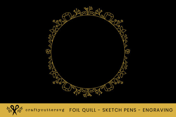 Foil Quill Floral Wreath - Perfect for Creative Projects