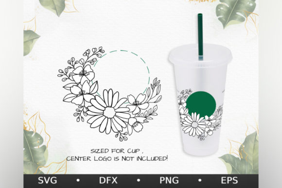 Group Cricle Floral, Venti Cold Cup 24 O