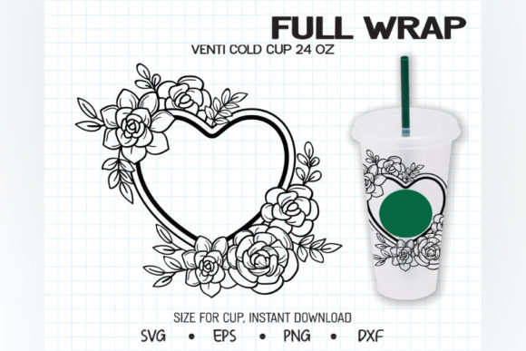 Heart Floral Venti 24 Oz Cold Cup: A Stylish Choice
