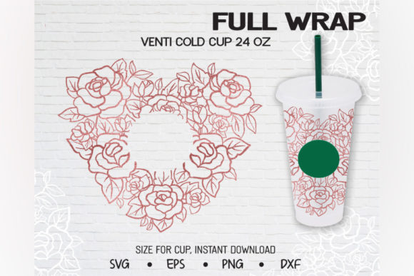 Heart Roses Floral, Venti Cold Cup 24 Oz: A Strategic Addition to Your Brand and Creativity