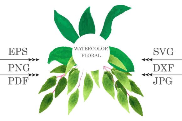 Watercolor Flower, Floral, Leaf SVG for Design